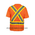 Hi Vis Reflective Safety Work T-Shirt with V Neck